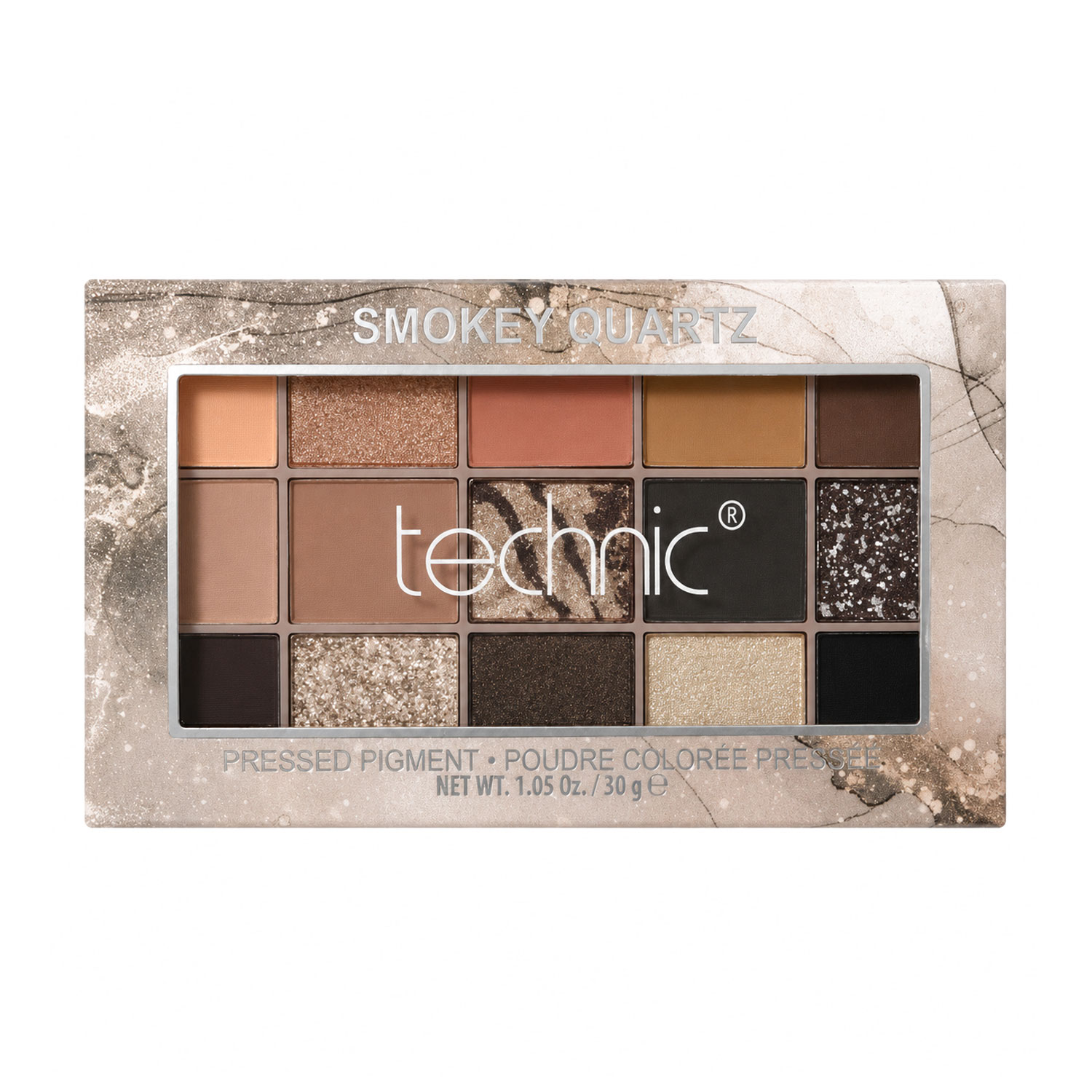Палетка тіней для повік technic Pressed Pigment Eyeshadow Palette, Smokey Quartz, 30 г